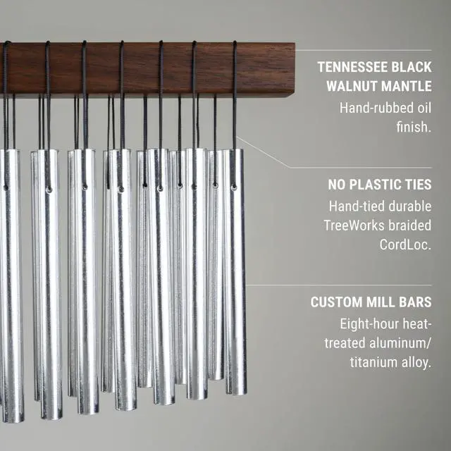 Alt view image 3 of 7 - Chimes TRE35db Made in USA Large Double Row Bar Chime (VIDEO)