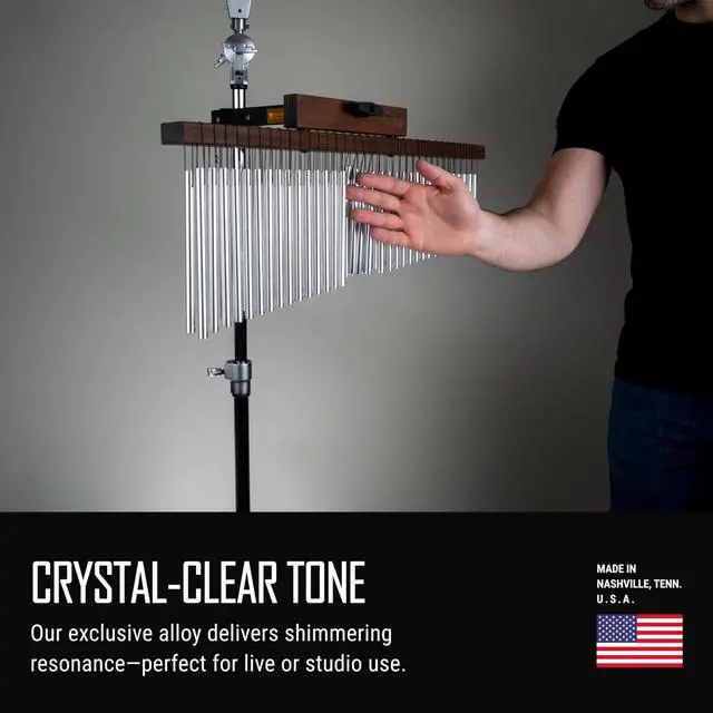 Alt view image 4 of 7 - Chimes TRE35db Made in USA Large Double Row Bar Chime (VIDEO)