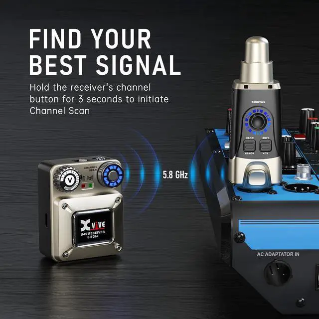 Alt view image 3 of 5 - U45 Wireless in Ear Monitor System Transmitter, 5.8ghz IEM System (Transmitter Only