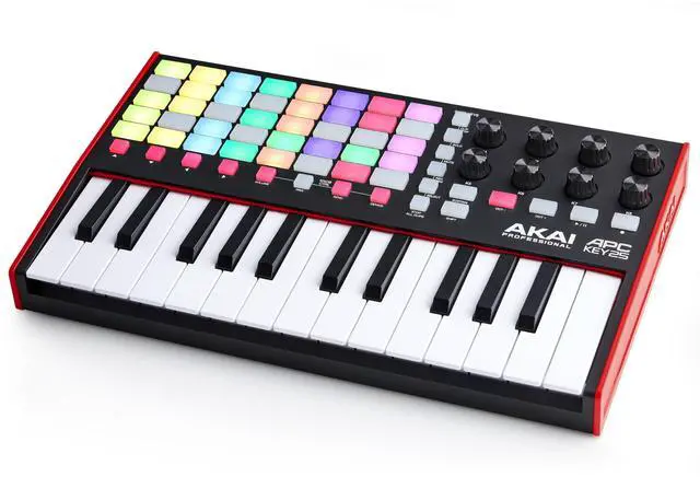 Main image of APC Key 25 MK2 25-Key USB MIDI Keyboard Controller for Clip Launching with Ableton Live Lite, 40 RGB Pads and 8 Rotary Knobs