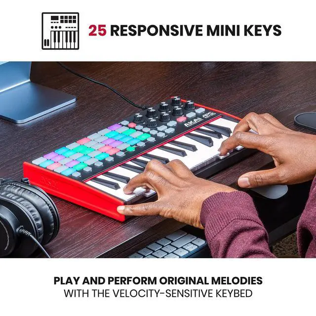 Alt view image 4 of 7 - APC Key 25 MK2 25-Key USB MIDI Keyboard Controller for Clip Launching with Ableton Live Lite, 40 RGB Pads and 8 Rotary Knobs