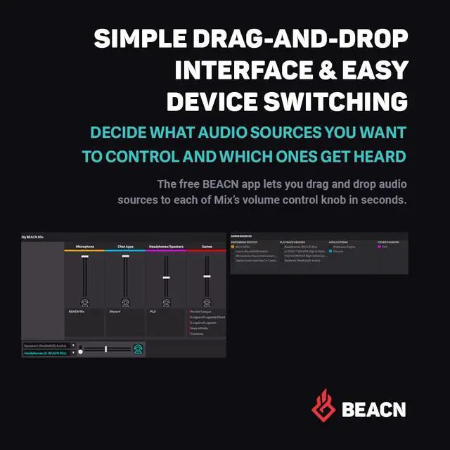 Alt view image 4 of 7 - Mix - USB C Windows Audio Controller with a Beautiful 5 Color Display and 4 Smooth Push-Button encoders for Streaming, Gaming, Podcasting, and Work from Home Applications (Dark)