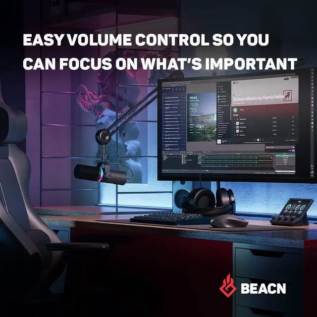 Alt view image 7 of 7 - Mix - USB C Windows Audio Controller with a Beautiful 5 Color Display and 4 Smooth Push-Button encoders for Streaming, Gaming, Podcasting, and Work from Home Applications (Dark)