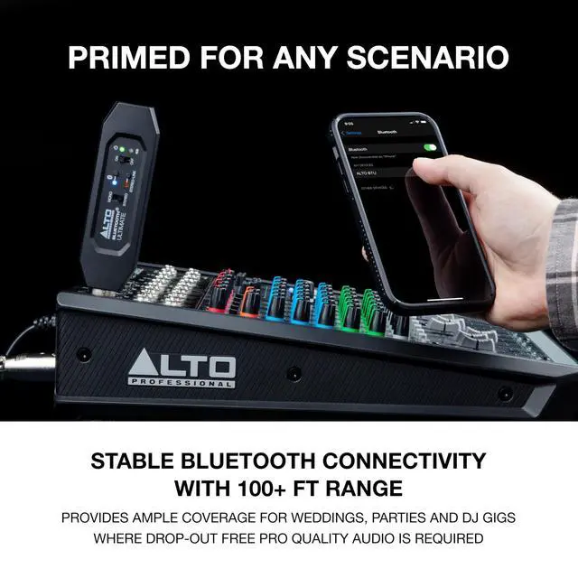 Alt view image 5 of 7 - A Bluetooth Ultimate XLR Equipped Rechargeable Stereo Bluetooth Receiver for Mixing Desk/Audio Mixer Setups and Active PA Systems