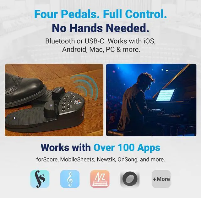 Alt view image 2 of 7 - Dragonfly Bluetooth/USB 4-Pedal Controller, PFDRAGONFLY01
