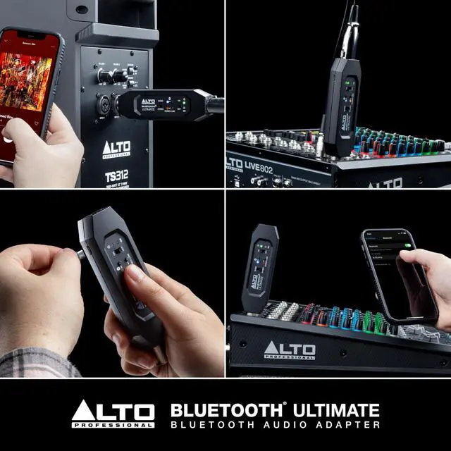Alt view image 7 of 7 - A Bluetooth Ultimate XLR Equipped Rechargeable Stereo Bluetooth Receiver for Mixing Desk/Audio Mixer Setups and Active PA Systems