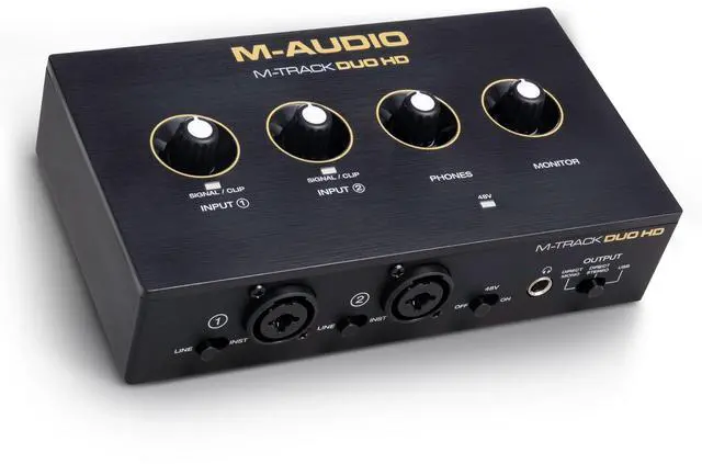 Main image of M-Track Duo HD Audio Interface 24bit 192kHz for Recording, Streaming, Podcasting with USB-C, 2 XLR TRS Inputs, 2 TRS Outputs, Software Suite