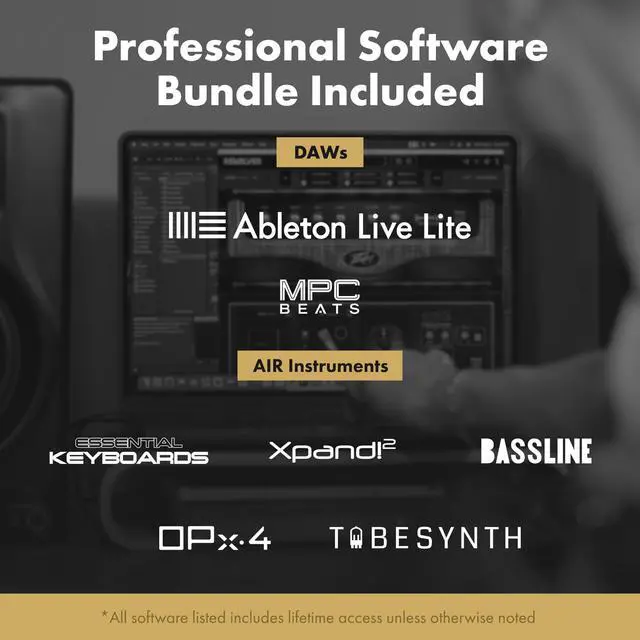 Alt view image 5 of 7 - M-Track Duo HD Audio Interface 24bit 192kHz for Recording, Streaming, Podcasting with USB-C, 2 XLR TRS Inputs, 2 TRS Outputs, Software Suite