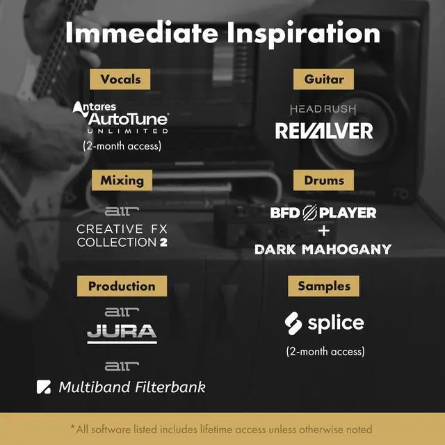 Alt view image 6 of 7 - M-Track Duo HD Audio Interface 24bit 192kHz for Recording, Streaming, Podcasting with USB-C, 2 XLR TRS Inputs, 2 TRS Outputs, Software Suite