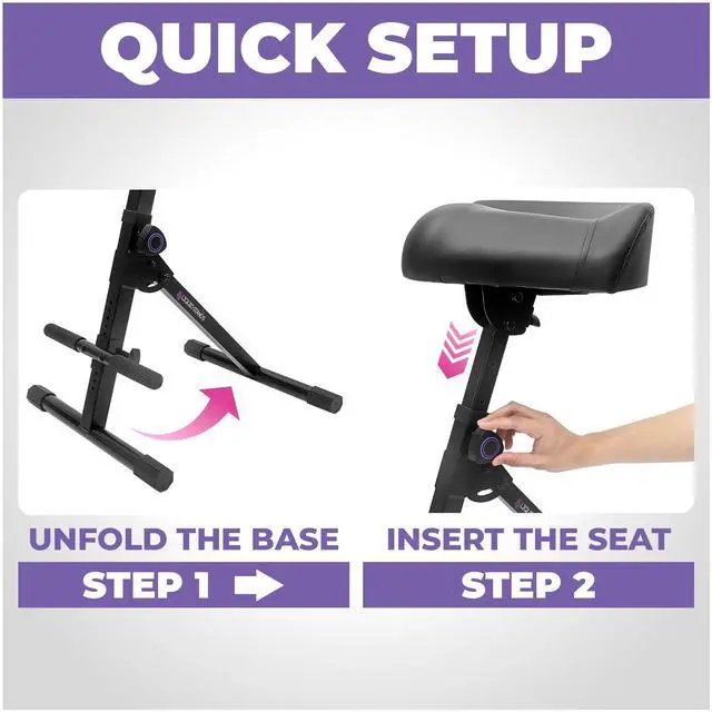 Alt view image 5 of 6 - Guitar Stool for Adults, Height Adjustable Guitar Chair - Comfortable Musician Drum Throne - Padded Drum Seat for Double Bass, Musician, Drummer, Guitarist Player