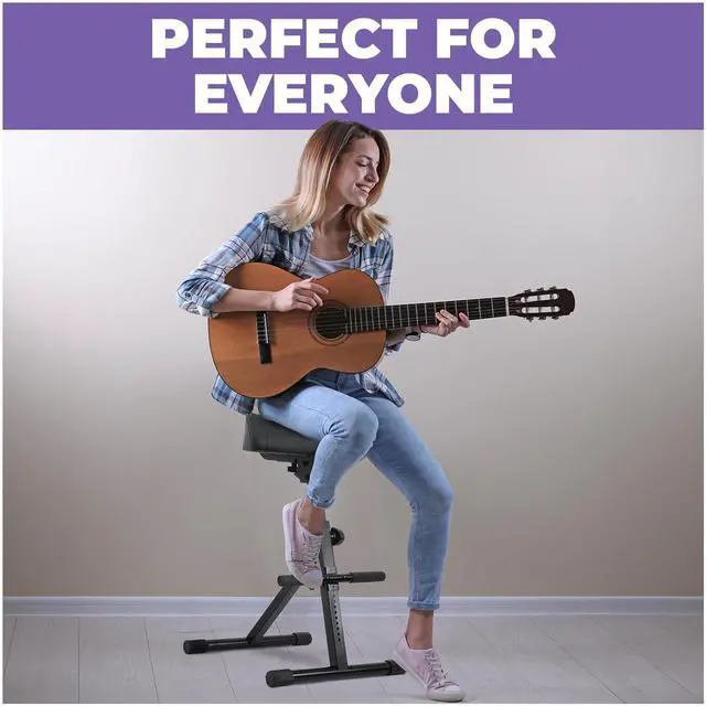Alt view image 6 of 6 - Guitar Stool for Adults, Height Adjustable Guitar Chair - Comfortable Musician Drum Throne - Padded Drum Seat for Double Bass, Musician, Drummer, Guitarist Player
