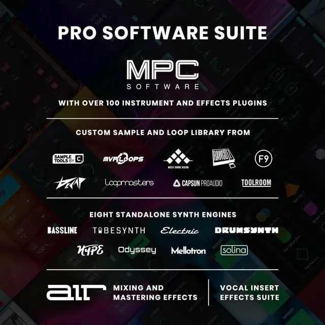 Alt view image 7 of 7 - MPC Studio MIDI Controller Beat Maker with 16 Velocity Sensitive RGB Pads, MPC Software, Assignable Touch Strip and LCD Display