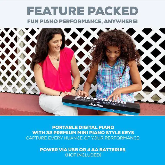 Alt view image 2 of 7 - Melody 32 - Electric Keyboard Digital Piano with 32 Keys, Speakers, 300 Sounds, 300 Rhythms, 40 Songs, USB-MIDI Connectivity and Piano Lessons