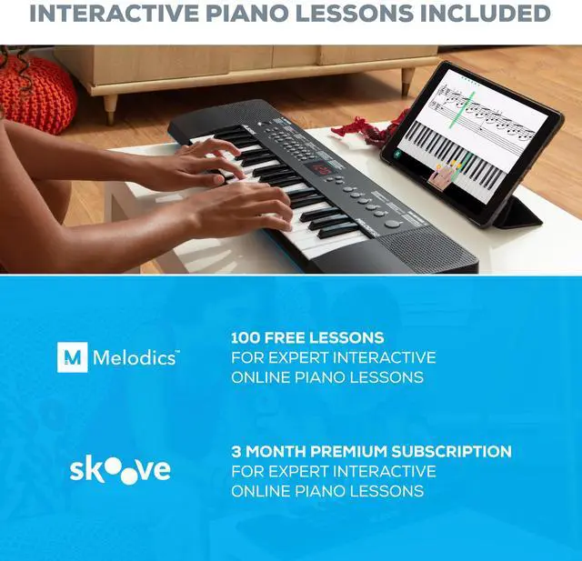 Alt view image 5 of 7 - Melody 32 - Electric Keyboard Digital Piano with 32 Keys, Speakers, 300 Sounds, 300 Rhythms, 40 Songs, USB-MIDI Connectivity and Piano Lessons