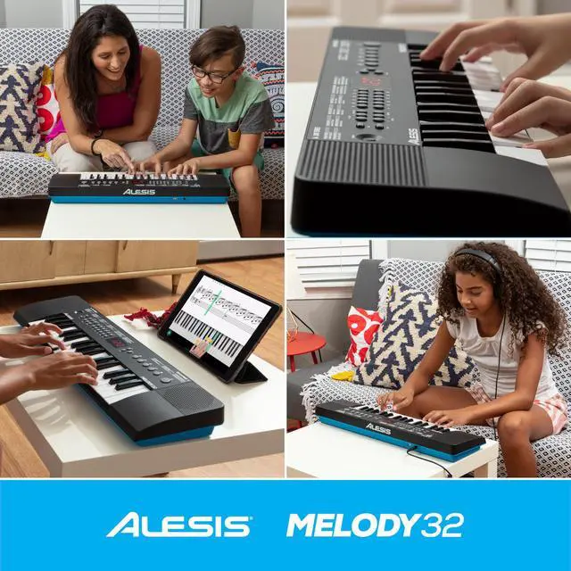 Alt view image 6 of 7 - Melody 32 - Electric Keyboard Digital Piano with 32 Keys, Speakers, 300 Sounds, 300 Rhythms, 40 Songs, USB-MIDI Connectivity and Piano Lessons