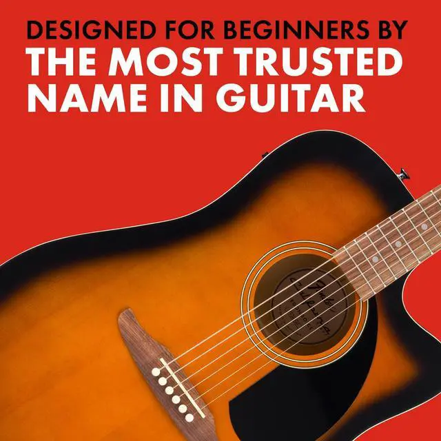 Alt view image 4 of 6 - California Debut Redondo CE Series Beginner Acoustic Guitar,Sunburst