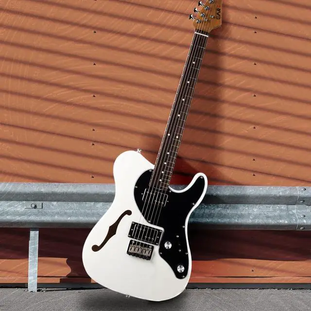 Alt view image 6 of 6 - E-TT72 6 String Semi-Hollow-Body Electric Guitar Versatile Playability, Powerful Humbucker Pickups Fixed Bridge Guitars