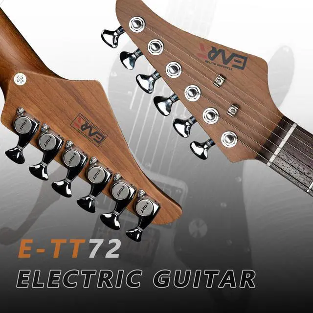 Alt view image 5 of 6 - E-TT72 6 String Semi-Hollow-Body Electric Guitar Versatile Playability, Powerful Humbucker Pickups Fixed Bridge Guitars