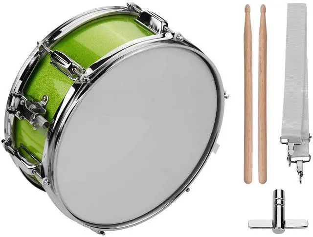 Main image of 12inch Snare Drum, Marching Drum Set with Drumsticks Drum Key and Adjustable shoulder Straps, Snare Drum Head for Students Beginners (Green)