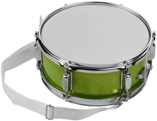 Alt view image 3 of 7 - 12inch Snare Drum, Marching Drum Set with Drumsticks Drum Key and Adjustable shoulder Straps, Snare Drum Head for Students Beginners (Green)