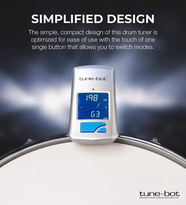 Alt view image 2 of 6 - Gig Clip-On Digital Drum Tuner with Backlit LCD Display for Acoustic Drums
