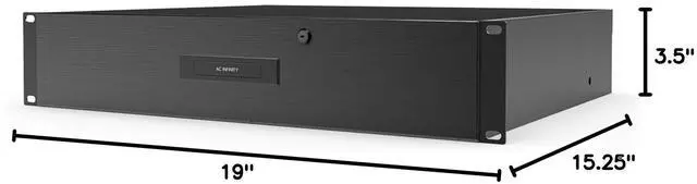 Alt view image 7 of 7 - Rack Mount Drawer 2U with Aluminum Faceplate, with Lock and Key, for 19 Equipment Server AV DJ Cabinets Racks