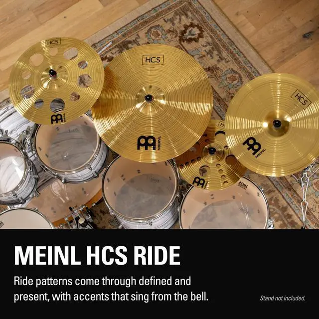 Alt view image 3 of 7 - Ride Cymbal for Drums, 22" HCS MADE IN GERMANY | Durable Brass Alloy, Bright & Musical Sound, Beginner Friendly Made by the Same Team as Meinl's Pro Cymbals