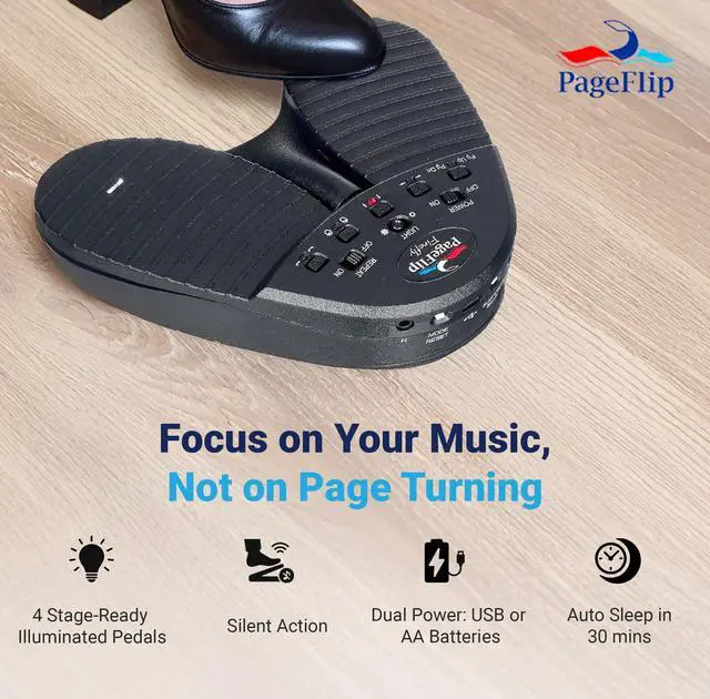 Alt view image 3 of 7 - Firefly Bluetooth/USB Page Turner Pedal
