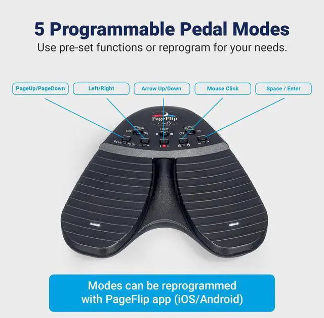 Alt view image 5 of 7 - Firefly Bluetooth/USB Page Turner Pedal