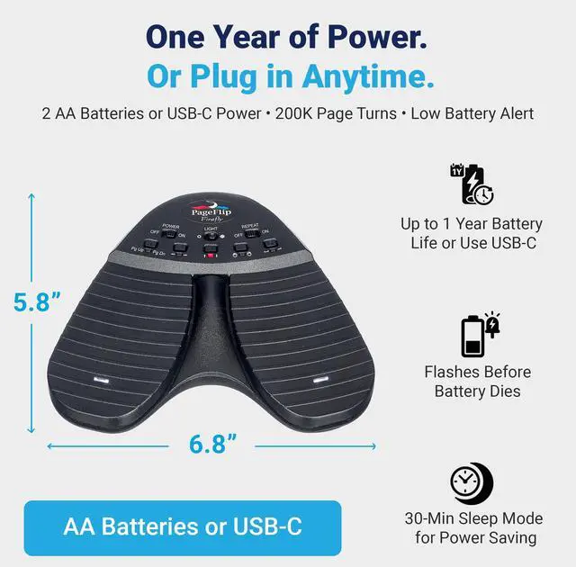 Alt view image 4 of 7 - Firefly Bluetooth/USB Page Turner Pedal