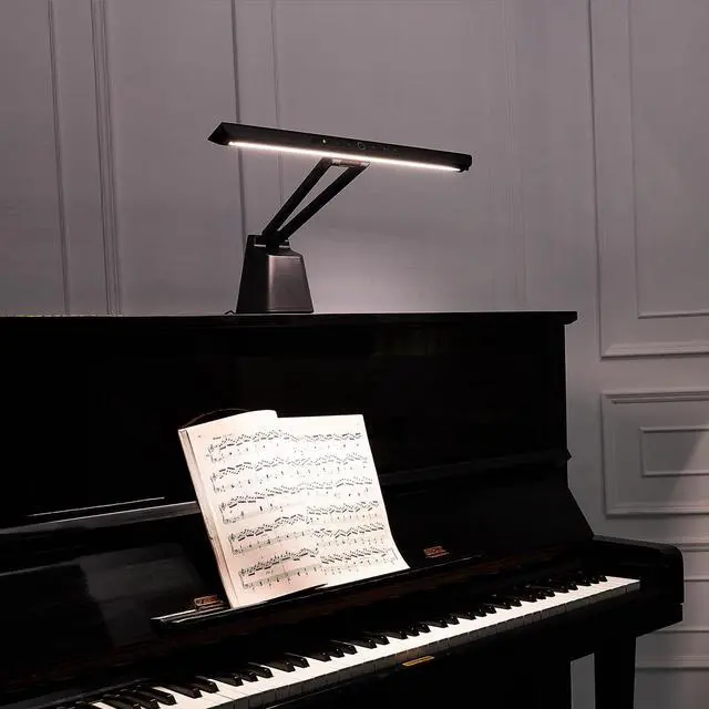 Main image of Professional LED Piano Lights for Upright Piano - Piano Lamps with Ambient Light, Favorite Mode, Eye-Care, 5 Levels Color Temperatures, 5 Levels Dimming, Steady Base, Black(Updated Version)