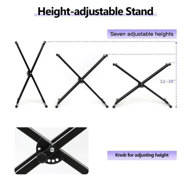 Alt view image 7 of 7 - 88 Key SEMI-Weighted Keyboard Piano For Beginners w/Stand, Teaching Mode | MIDI Connection, Bluetooth, Follow Mode, 1000 Tones/Rhythms, 150 Demos, Sustain Pedal, Plug-in Powered, Foldable & Portable