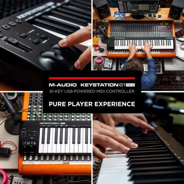 Alt view image 7 of 7 - Keystation 61 MK3 - Synth Action 61 Key USB MIDI Keyboard Controller with Assignable Controls, Pitch and Mod Wheels, and Software Included