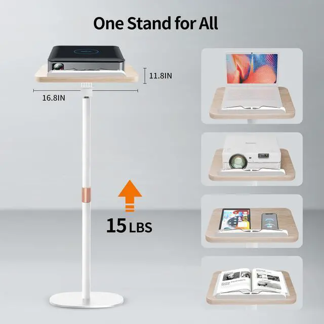 Alt view image 4 of 6 - 2-in-1 Wooden Music Stand, Floor & Tabletop Sheet Music Stand | Music Stand for Sheet Music 16.5"-51" Adjustable Height & Tilting Angle, Ideal for Violin, Guitar (White - Minimalist)