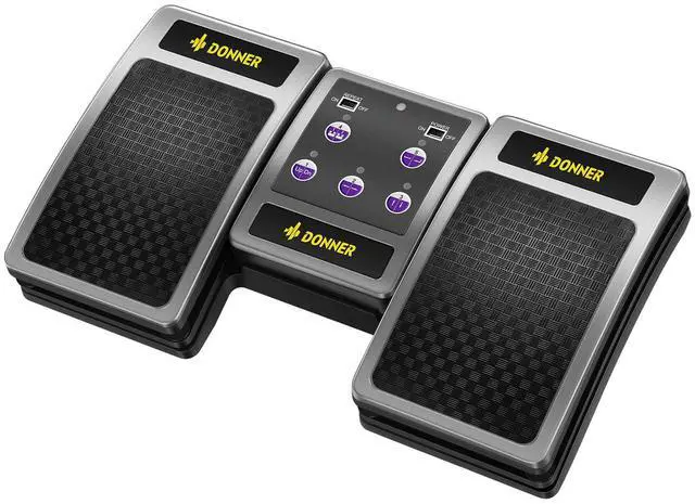Main image of Bluetooth Page Turner Pedal for Tablets and Phones Rechargeable Wireless Foot Pedal, Silver
