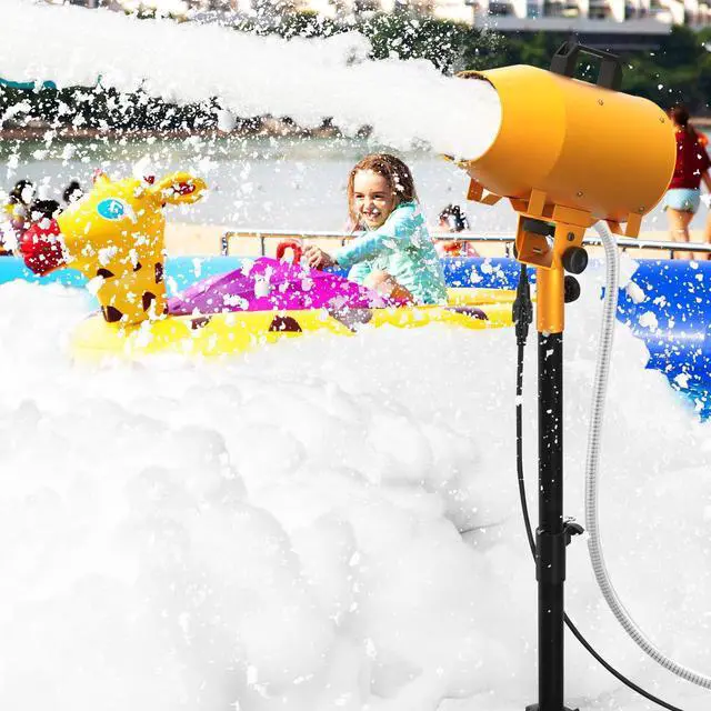 Alt view image 2 of 7 - 1000W Foam Machine, Outdoor Foam Party Machine With Water Pump System | High Output Foam Production,3-5m Spray Range, Metal Housing,Adjustable Height Stand and Easy Setup for Party Use
