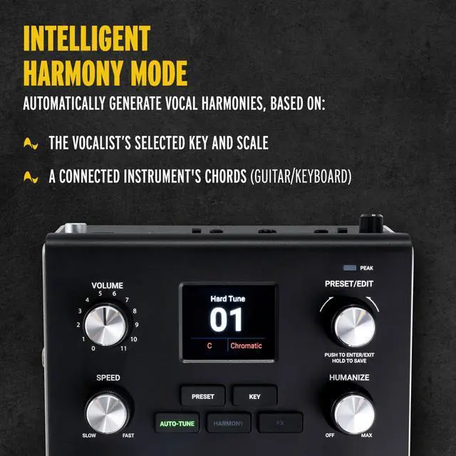 Alt view image 7 of 7 - VX5 Vocal Effects Pedal with Antares AutoTune for Vocalists with Real Time Pitch Correction, Vocal Harmony, Guitar and Mic in and Audio Interface