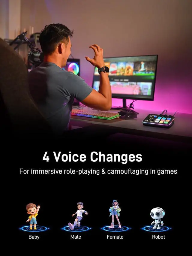 Alt view image 5 of 7 - G1 NEO & PD200XS Gaming Bundle: Audio Mixer and XLR Dynamic Mic | noise reduction, live podcast sessions, recording, creator desk setup, fun controls, complete starter streaming workflow
