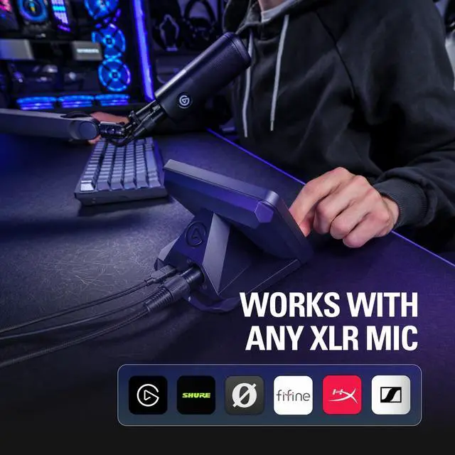 Alt view image 3 of 7 - XLR Dock MK.2 for Stream Deck +, Audio Interface | 80dB gain, Phantom power, Clipguard 2.0, Onboard voice effects and EQ, Works with Wave Link software, USB-C