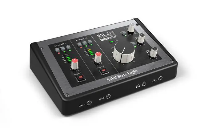 Alt view image 2 of 6 - Ssl 2 Plus Mkii USB C 2 in and 4 Out Audio Interface | 2 Ssl Mic Preamps, Dual Headphone Outs, 4 Balanced DC-Coupled Trs Outputs, 32-Bit/192khz