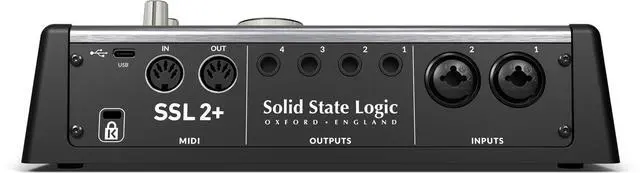 Alt view image 6 of 6 - Ssl 2 Plus Mkii USB C 2 in and 4 Out Audio Interface | 2 Ssl Mic Preamps, Dual Headphone Outs, 4 Balanced DC-Coupled Trs Outputs, 32-Bit/192khz