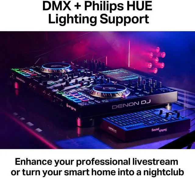 Alt view image 6 of 7 - Control One - Professional DMX DJ Lighting Controller with 3 Months Software Access and DMX Lights and Phillips Hue Support