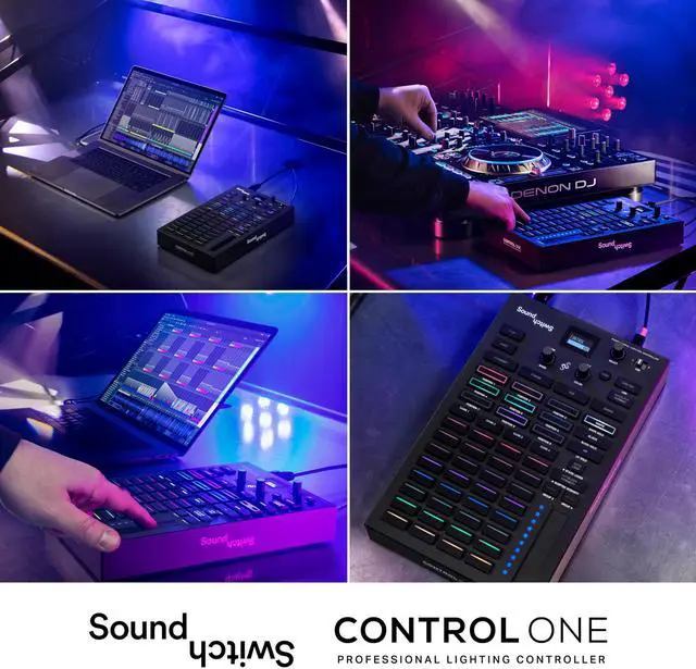 Alt view image 7 of 7 - Control One - Professional DMX DJ Lighting Controller with 3 Months Software Access and DMX Lights and Phillips Hue Support