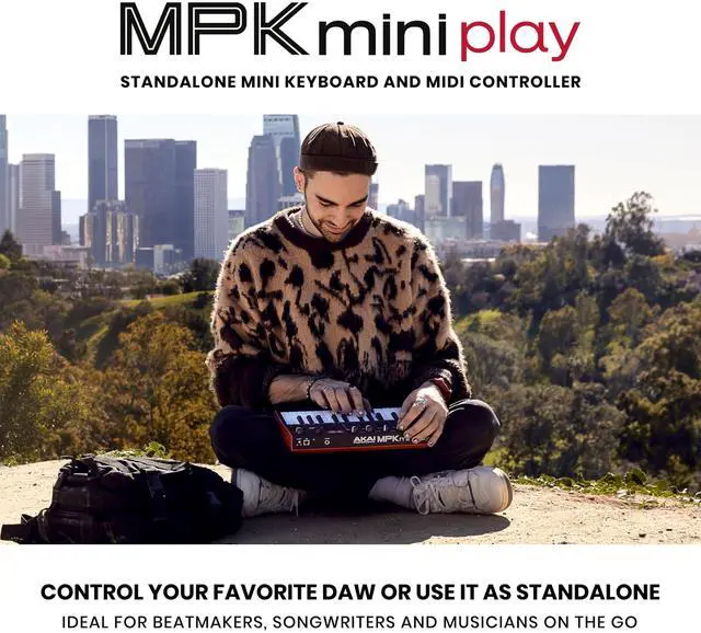 Alt view image 2 of 7 - MPK Mini Play MK3 - MIDI Keyboard Controller with Built-in Speaker and Sounds Plus Dynamic Keybed, MPC Pads, Software Suite and Native Instruments Sound Package