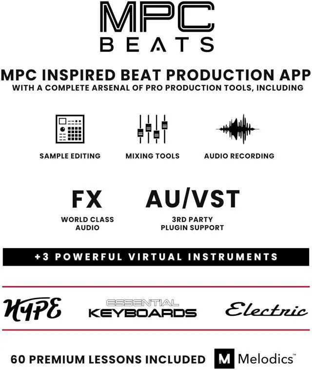 Alt view image 7 of 7 - MPK Mini Play MK3 - MIDI Keyboard Controller with Built-in Speaker and Sounds Plus Dynamic Keybed, MPC Pads, Software Suite and Native Instruments Sound Package