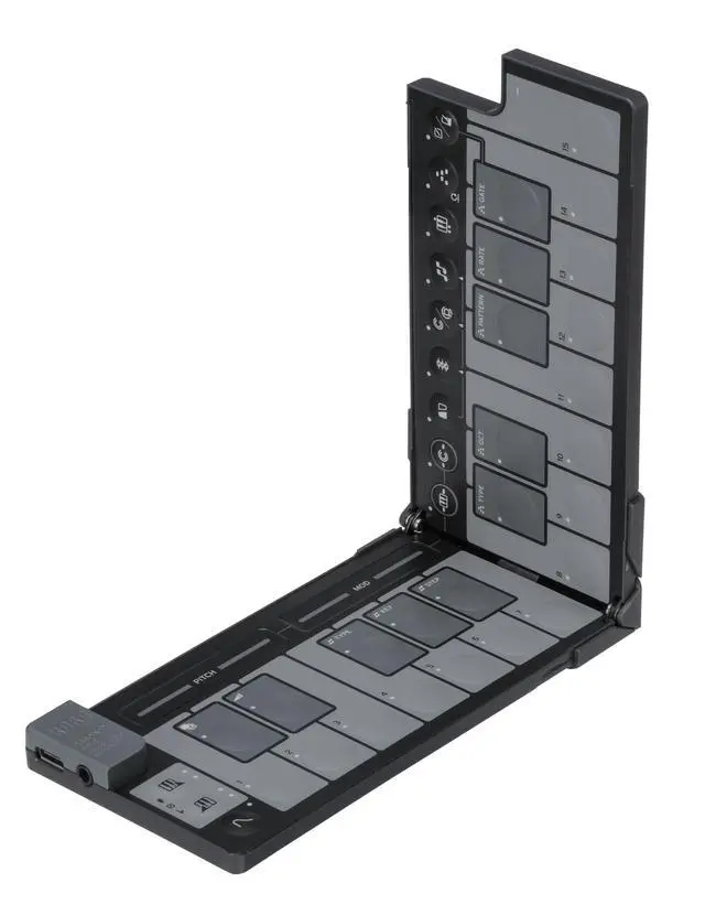Alt view image 3 of 7 - nanoKEY Fold - 25-Key Foldable MIDI Keyboard Controller with USB-C and TRS-MIDI - Black