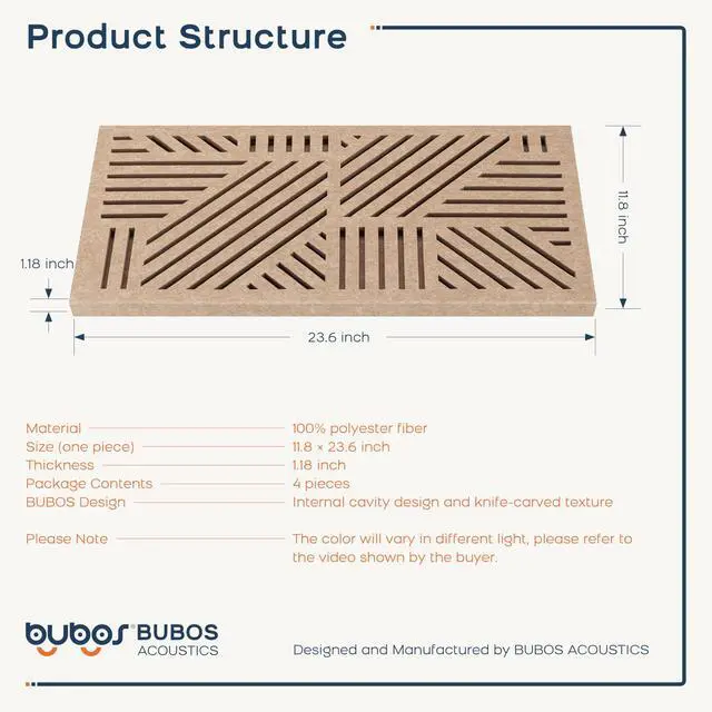 Alt view image 3 of 7 - 4 Pcs Decor Acoustic Panel 23.6x11.8" Self Adhesive Acoustic Wall Art | Peel and Stick Composite Acoustic Wall Panels, 1.18" Thick 3D Decorative Art Panels for Home Studio Office Living Room