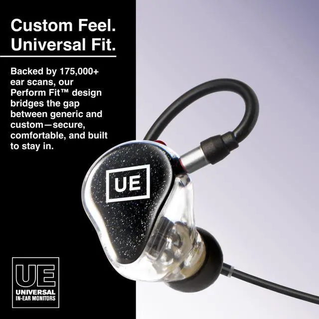 Alt view image 2 of 7 - Ultimate Ears Pro UE 250 Universal IEMs Double Drivers - 1 Pair | Premium In-Ear Monitors - Universal Fit Design - Engineered For Stage Performance And Studio Mixing