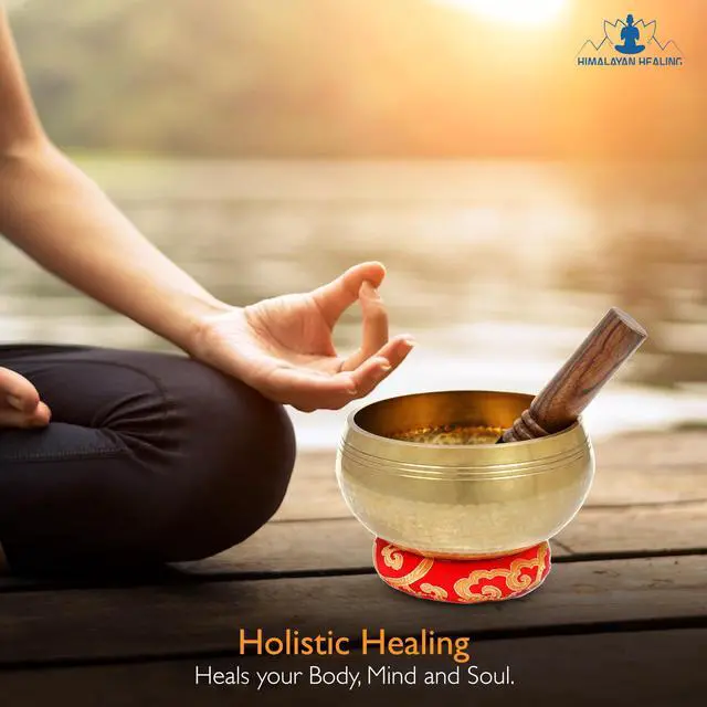 Alt view image 2 of 3 - Large Master healing Tibetan Singing bowls set 6" ~ Meditation Sound Bowl hand Hammered in Nepal For Yoga, Meditation, Mindfulness, Healing & Chakra balancing~ (6 Inch)