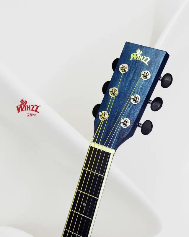 Alt view image 2 of 6 - Acoustic Steel-string Guitar Beginner for Adults Students, Elegant Unique Color Design (vintage blue)